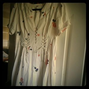 Free people floral print dress with pockets sz 8